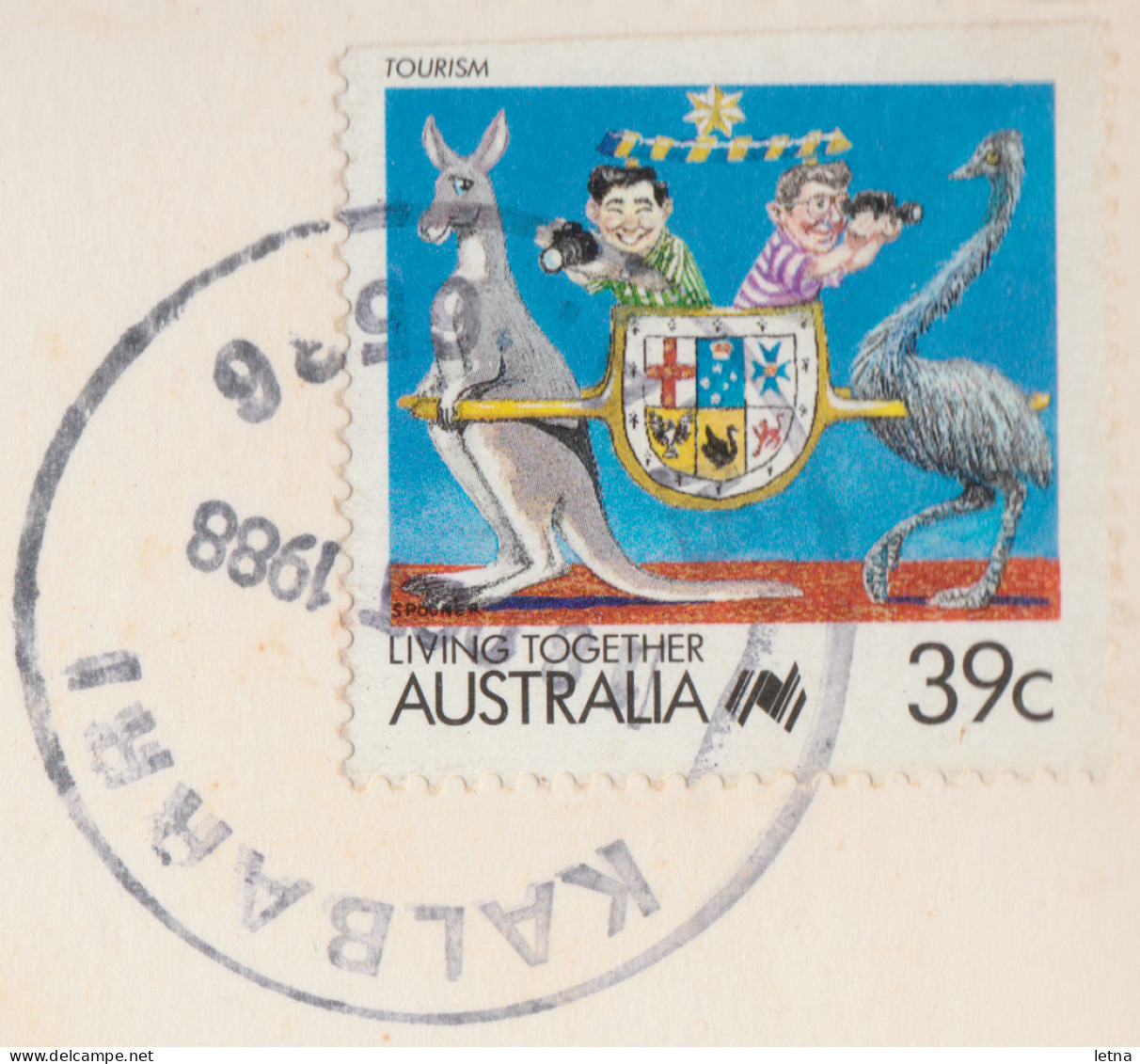 WESTERN AUSTRALIA WA Sandstone Caves MURCHISON RIVER Murray Views W1 Postcard 1988 Pmk 39c Stamp - Autres & Non Classés
