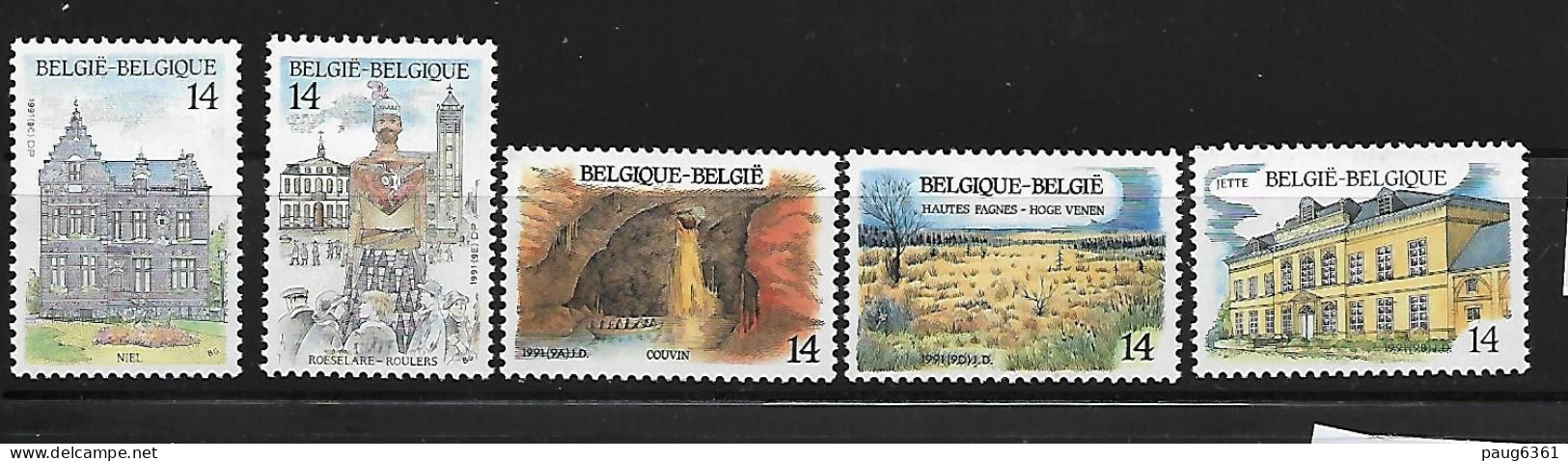 BELGIQUE 1991 SERIE TOURISTIQUE YVERT N°2410/2414  NEUF MNH** - Sonstige & Ohne Zuordnung