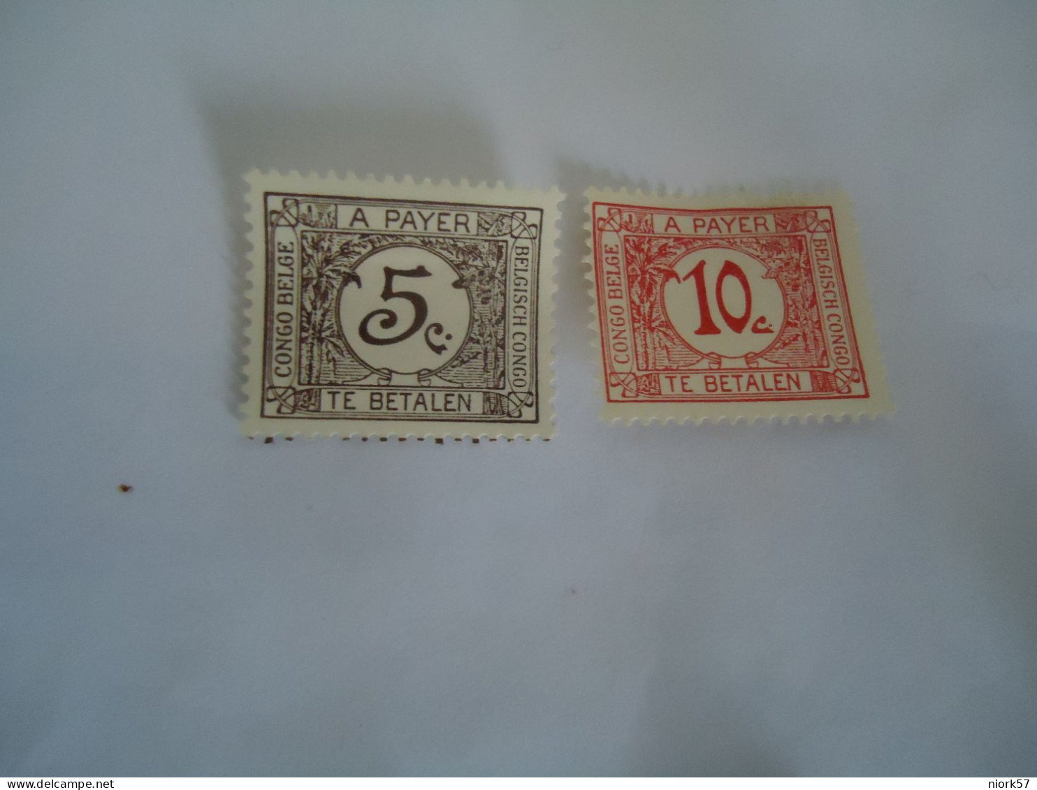 BELGIAN  CONGO  MLN 2  STAMPS TE  BETALEN DUE - Andere & Zonder Classificatie