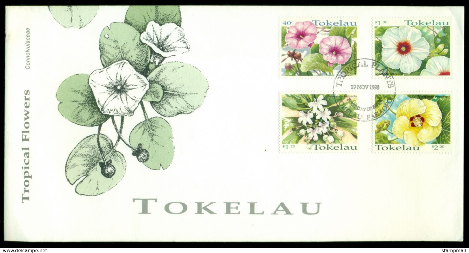 Tokelau 1988 Tropical Flowers FDC - Tokelau