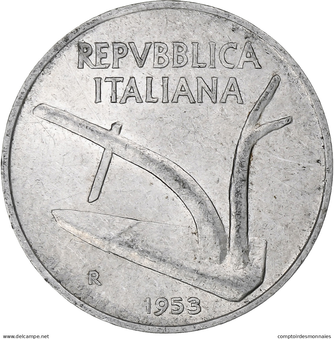 Italie, 10 Lire, 1953, Rome, Aluminium, TTB+, KM:93 - 10 Liras