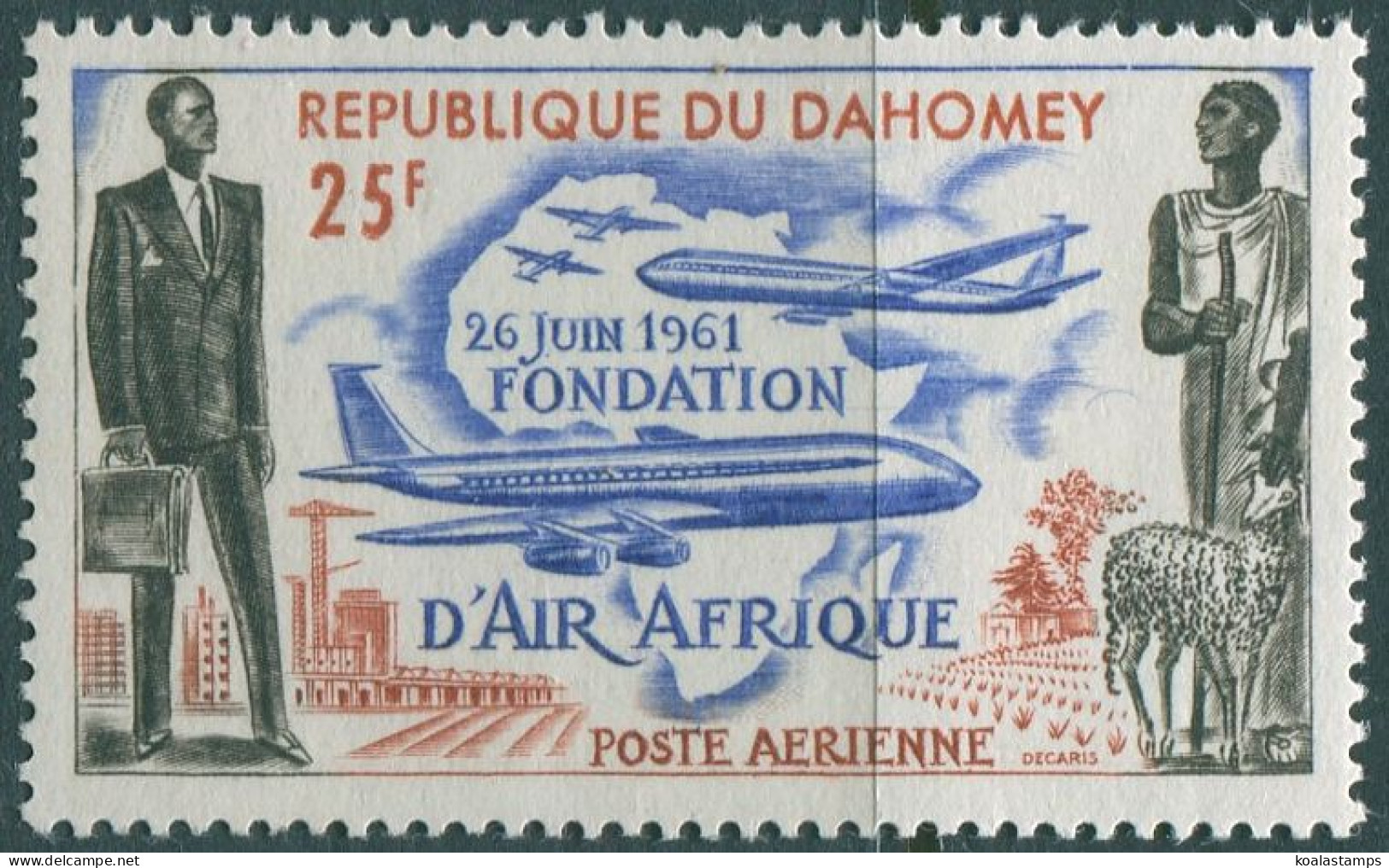 Dahomey 1962 SG163 25f Air Afrique Airline MNH - Benin – Dahomey (1960-...)