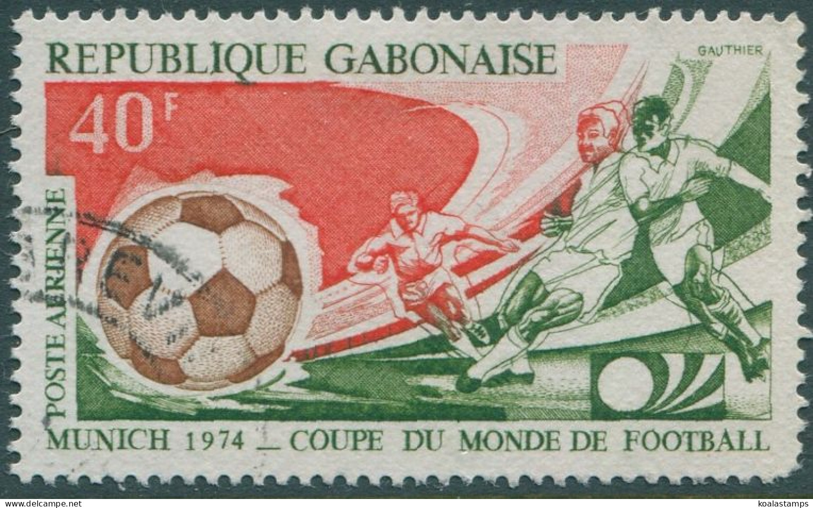 Gabon 1974 SG527 40f Soccer FU - Gabon (1960-...)