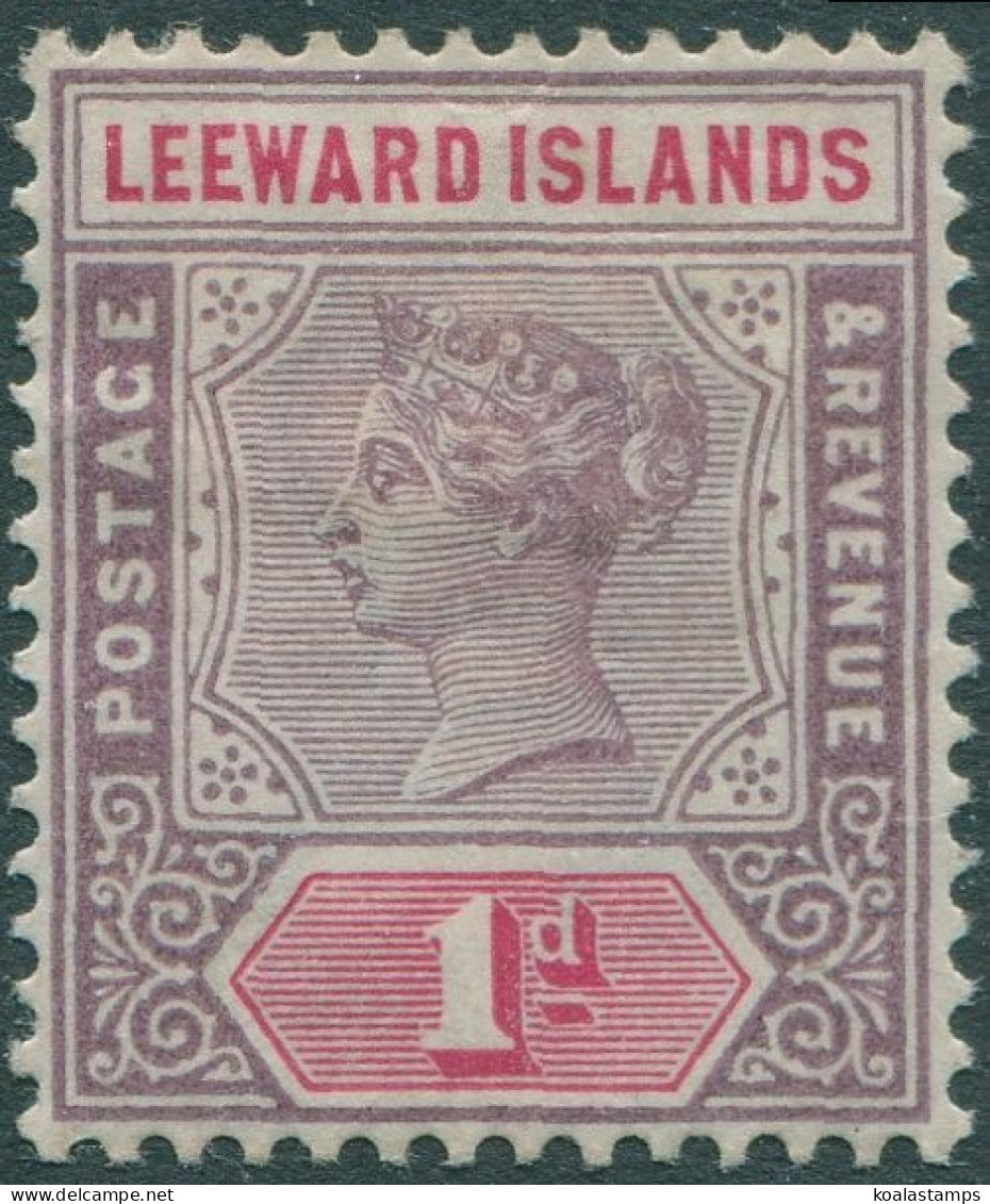 Leeward Islands 1890 SG2 1d Mauve And Red QV MH - Leeward  Islands