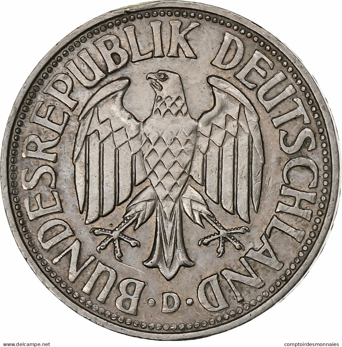 République Fédérale Allemande, Mark, 1969, Munich, Cupro-nickel, TTB+, KM:110 - 1 Mark