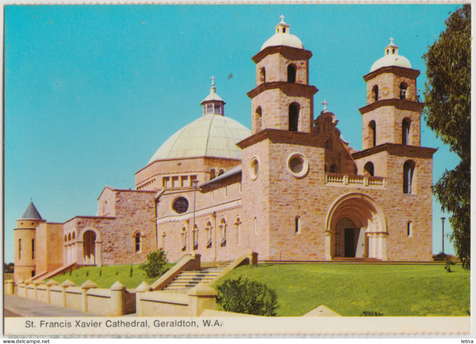 WESTERN AUSTRALIA WA St Francis Xavier Cathedral GERALDTON Murray Views W4B C1970s Postcard 1 - Geraldton