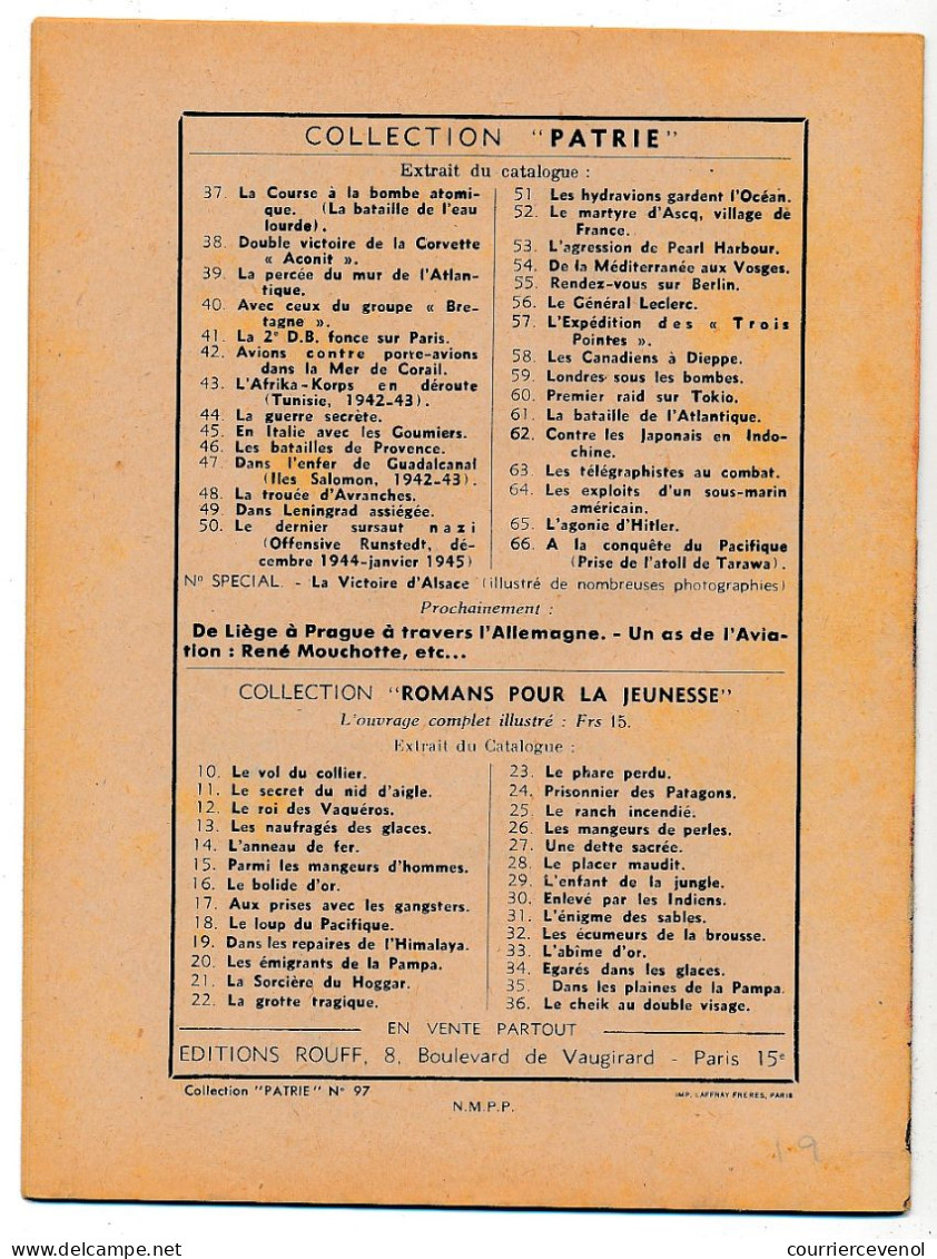 Collection "PATRIE" - La Course Au Nid D'aigle - Gérard Francis - Editions Rouff, Paris, 1949 - War 1939-45