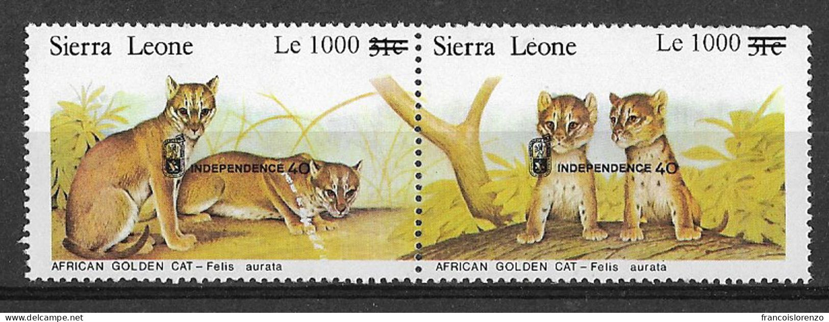 Sierra Leone 1988 Wild Animals Cats Of Prey Philately Israel Stamp Exhibition Independence Rare Set MNH - Big Cats (cats Of Prey)