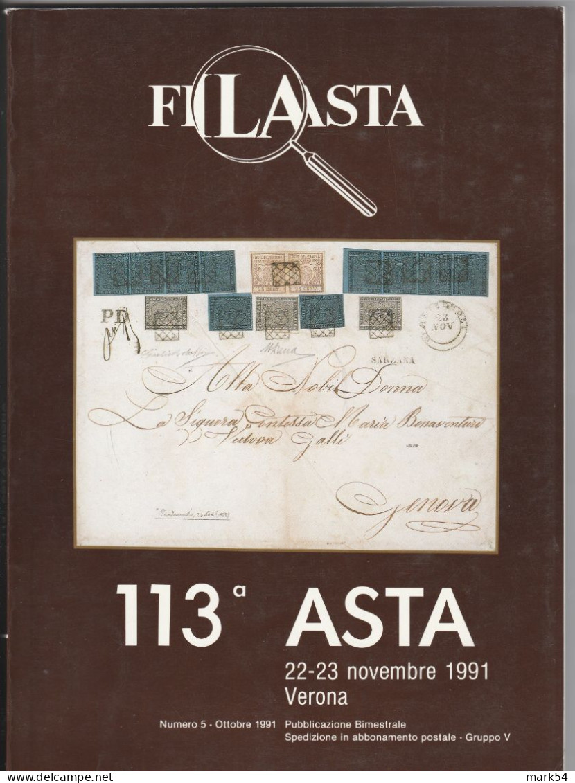 Due Cataloghi Filasta – N. 113 Del Novembre 1991 – N. 119 Dell'aprile 1993 – - Cataloghi Di Case D'aste