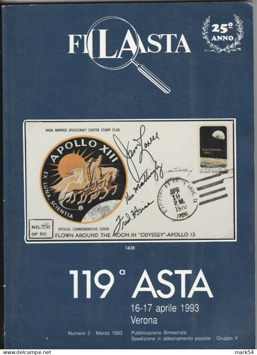 Due Cataloghi Filasta – N. 113 Del Novembre 1991 – N. 119 Dell'aprile 1993 – - Catalogues For Auction Houses