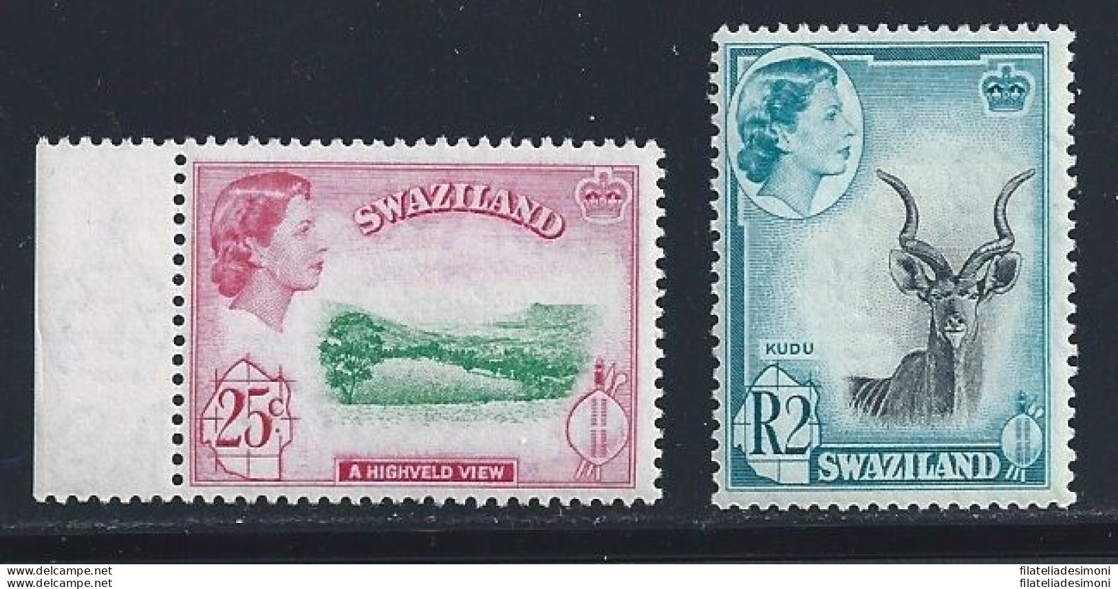 1961 SWAZILAND - Yv N. 87 E 90 - Valle Ezulvini E Coudou - 2 Val. MNH** - Sonstige & Ohne Zuordnung