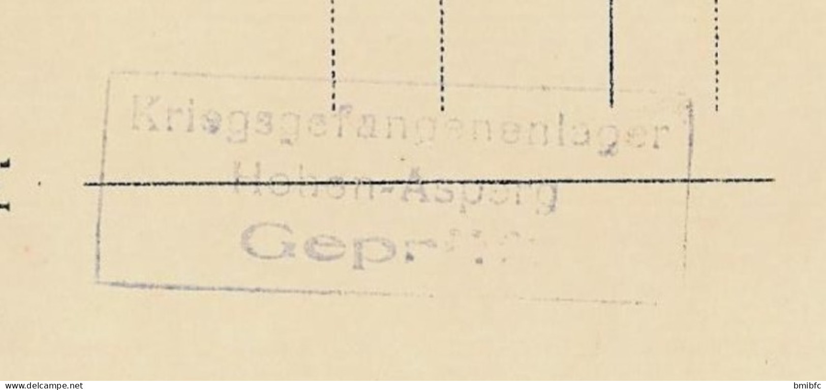 Carte Photo Non écrite Mais Au Dos Les Restes D'un Tampon Encore Déchiffrable   Kriegsgefangenen  Hohen-Asperg - Geprüft - Ludwigsburg