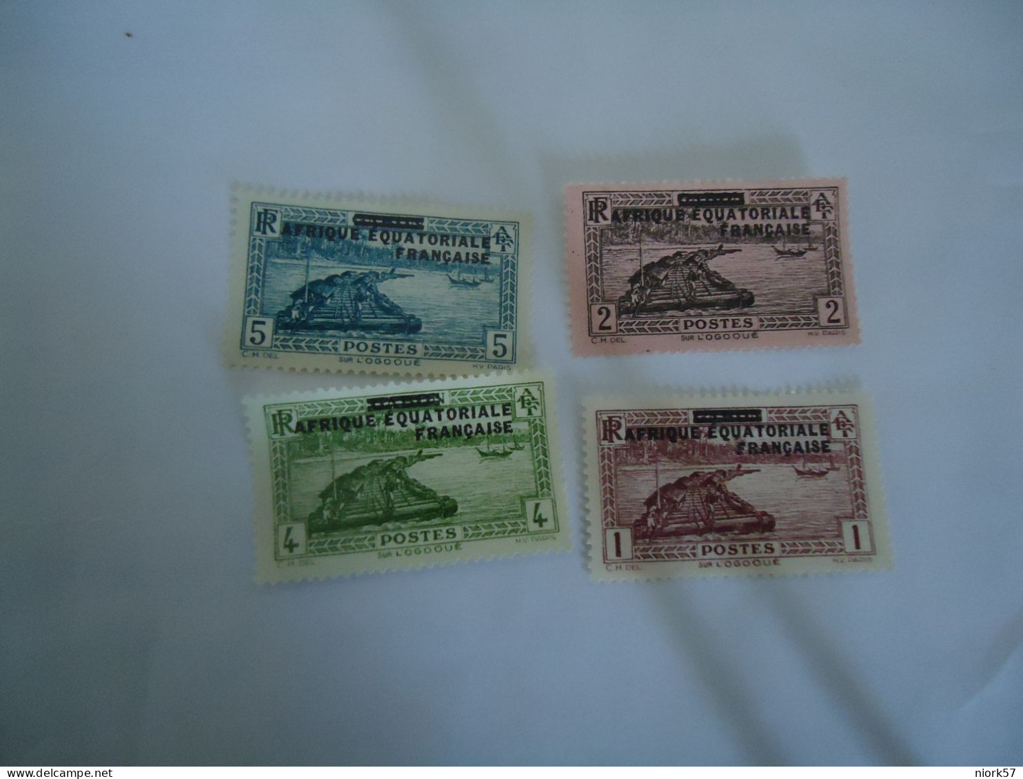 GABON MLN   4  OVERPRINT AEF  STAMPS  LANDSCAPES - Neufs