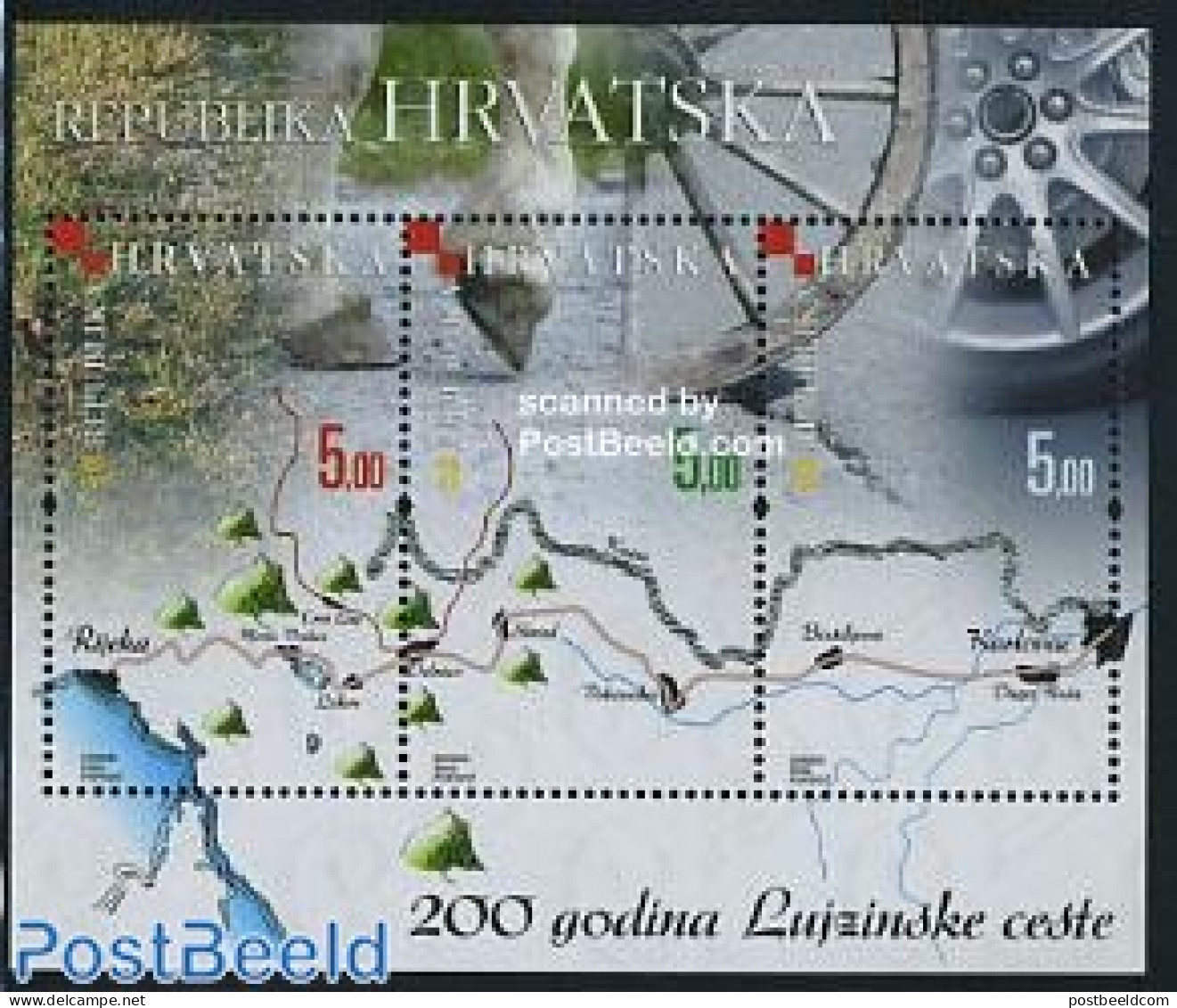 Croatia 2008 200 Years Louisiana Road S/s, Mint NH, Nature - Various - Horses - Maps - Geography
