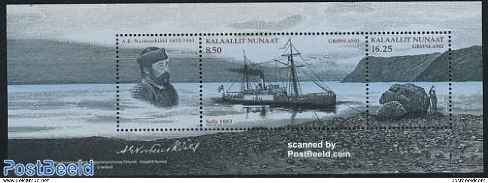 Greenland 2008 Expeditions S/s, Joint Issue Finland, Mint NH, History - Transport - Various - Explorers - Ships And Bo.. - Nuevos