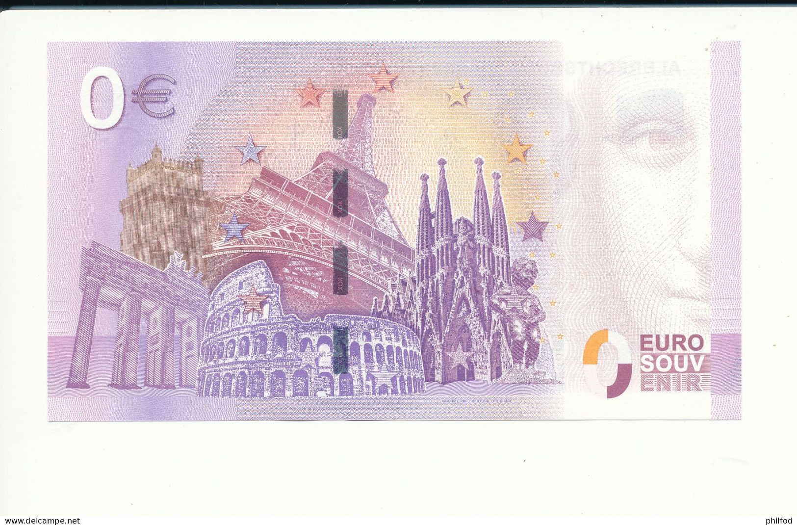 Billet Souvenir - 0 Euro - XENQ - 2017-1 - ALBRECHTSBURG MEISSEN - N° 2853 - Kilowaar - Bankbiljetten
