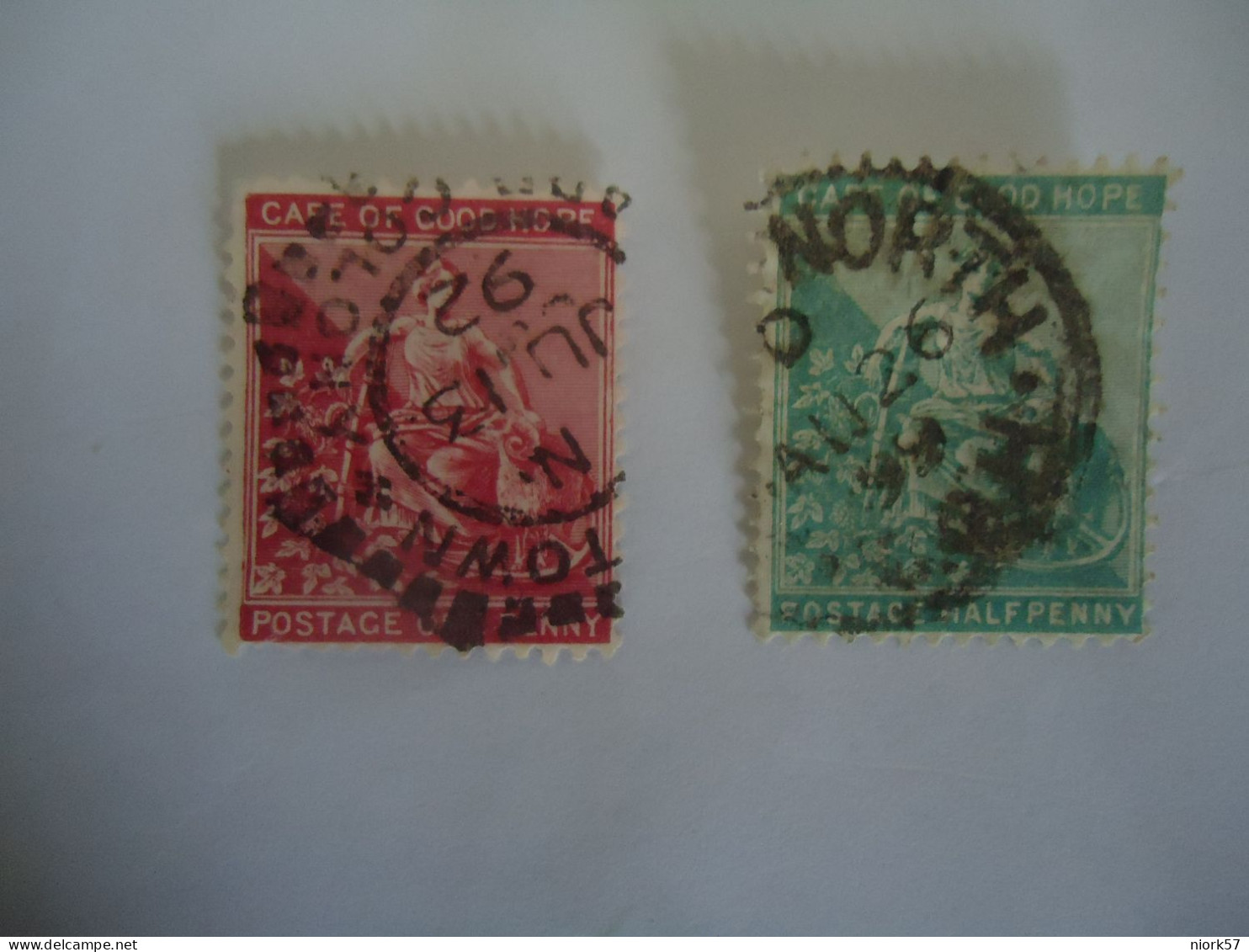 CAPE OF GOOD HOPE   UDED 2 STAMPS  WITH POSTMARK 1892--1899 - Kaap De Goede Hoop (1853-1904)