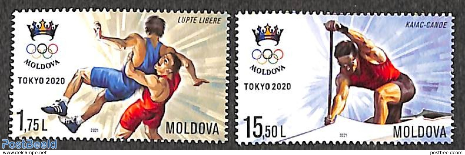 Moldova 2021 Olympic Games 2v, Mint NH, Sport - Kayaks & Rowing - Olympic Games - Rudersport