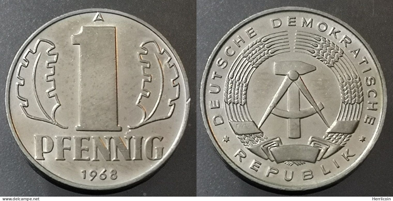 Monnaie Allemagne RDA - 1968 A - 1 Pfennig - 1 Pfennig