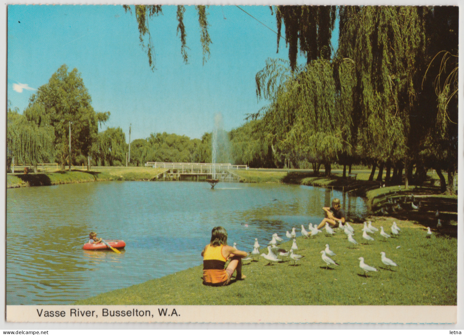 WESTERN AUSTRALIA WA Vasse River BUSSELTON Murray Views W1A Postcard 1989 Pmk 39c Stamp - Otros & Sin Clasificación