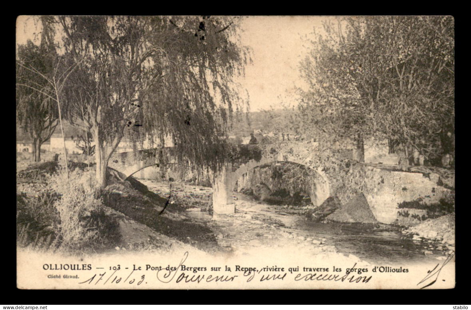 83 - OLLIOULES - LE PONT DES BERGERS SUR LA REPPE - Ollioules