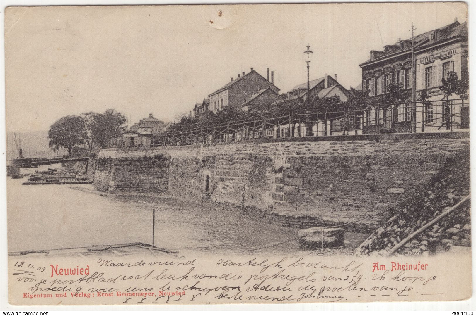 Neuwied - Am Rheinufer - (Deutschland) - 1903 - (Verlag Von Ernst. Gronemeyer, Neuwied) - Neuwied