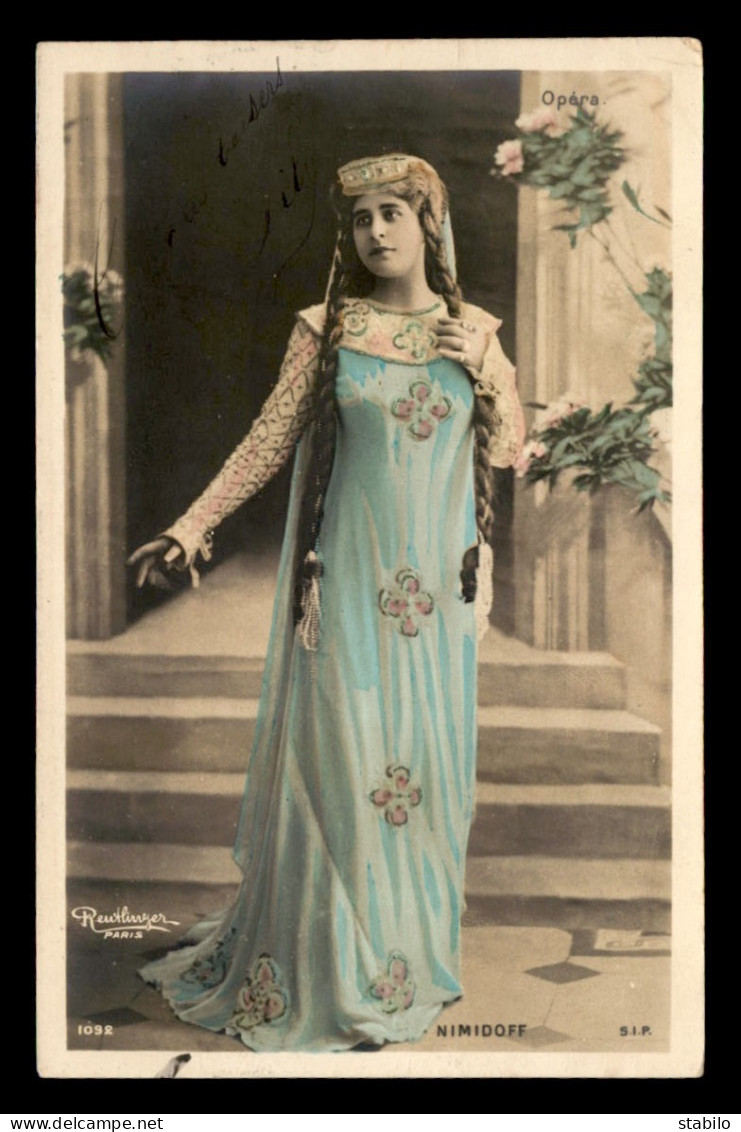 OPERA - VERA NIMIDOFF - MEZZO-SOPRANO - EDITEUR REUTLINGER - Chanteurs & Musiciens