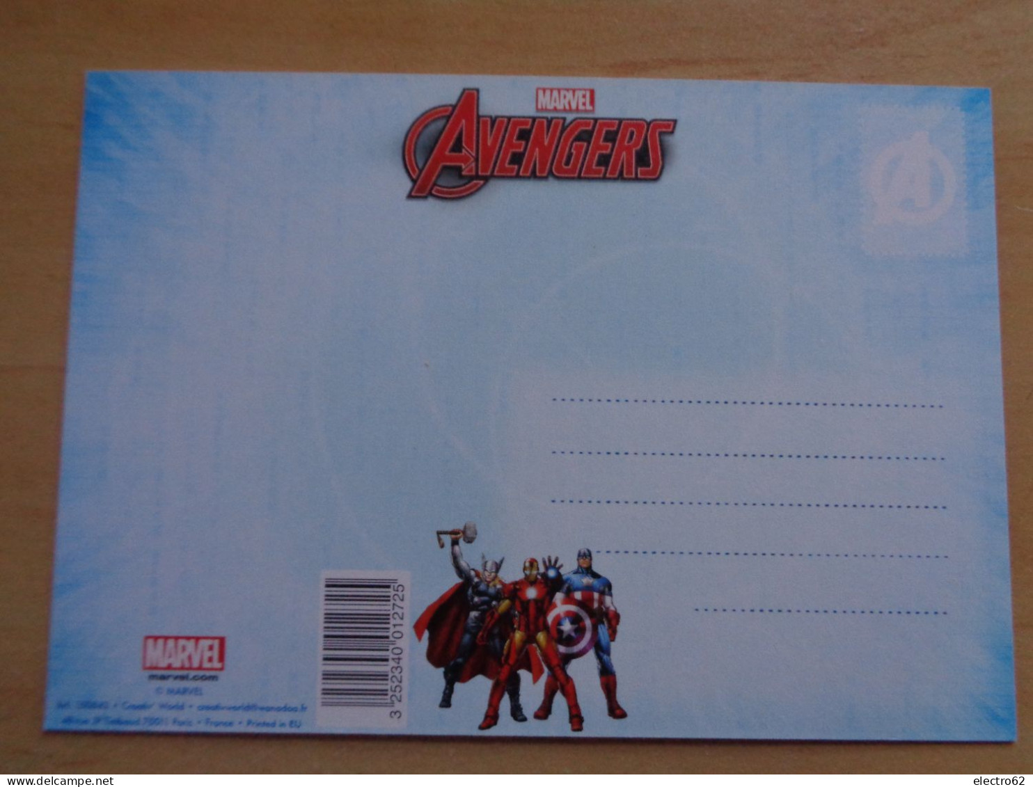 Carte Postale Saint Nicolas Marvel Avengers Thor Iron Man Hulk Captain America Comic Comico Tegneserie BD Bande Déssinée - Comics