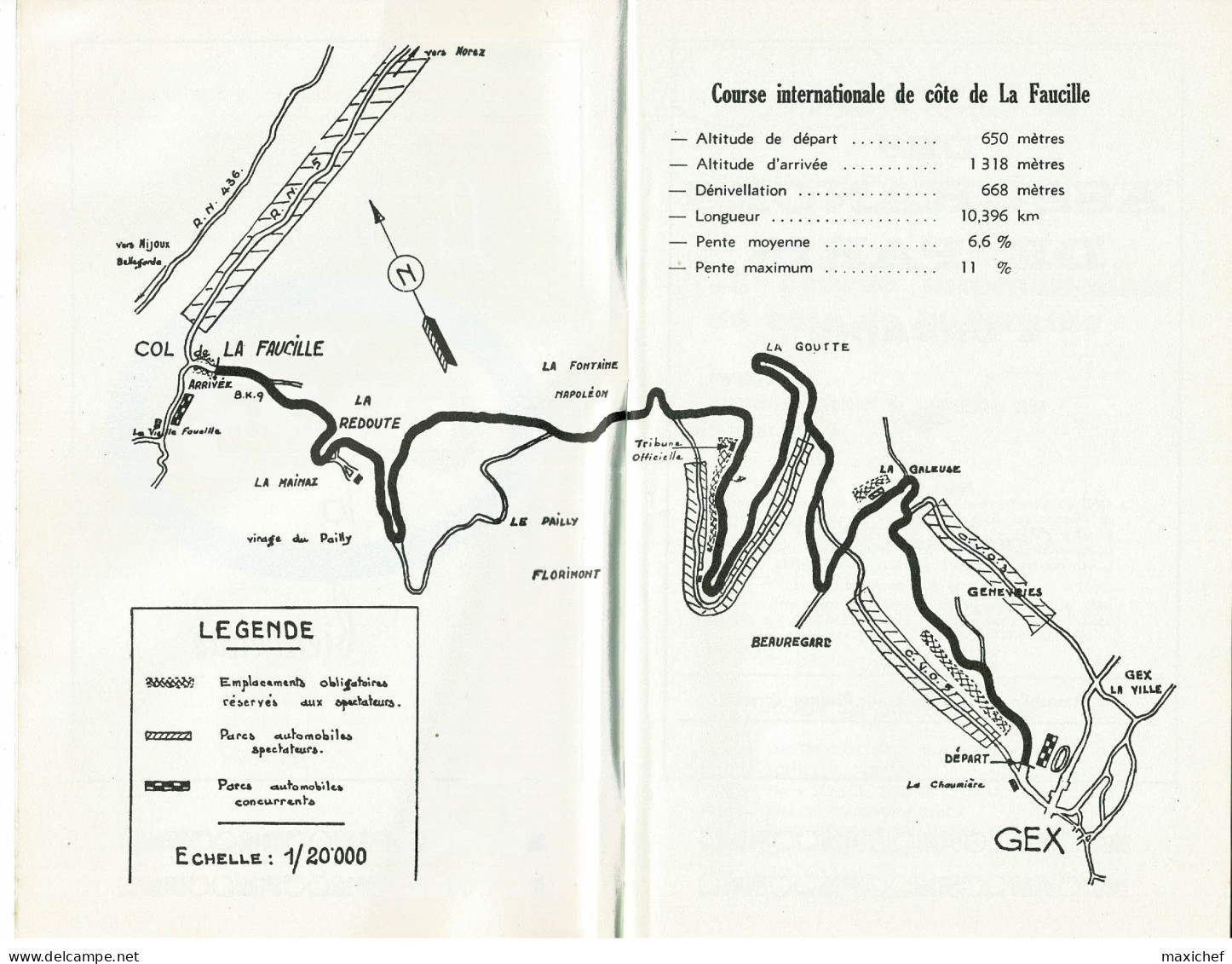 Course Internationale De Côte De La Faucille, 18 & 19 Septembre 1971 + Liste Des Engagés - 14 X 22 Cm - Autosport - F1