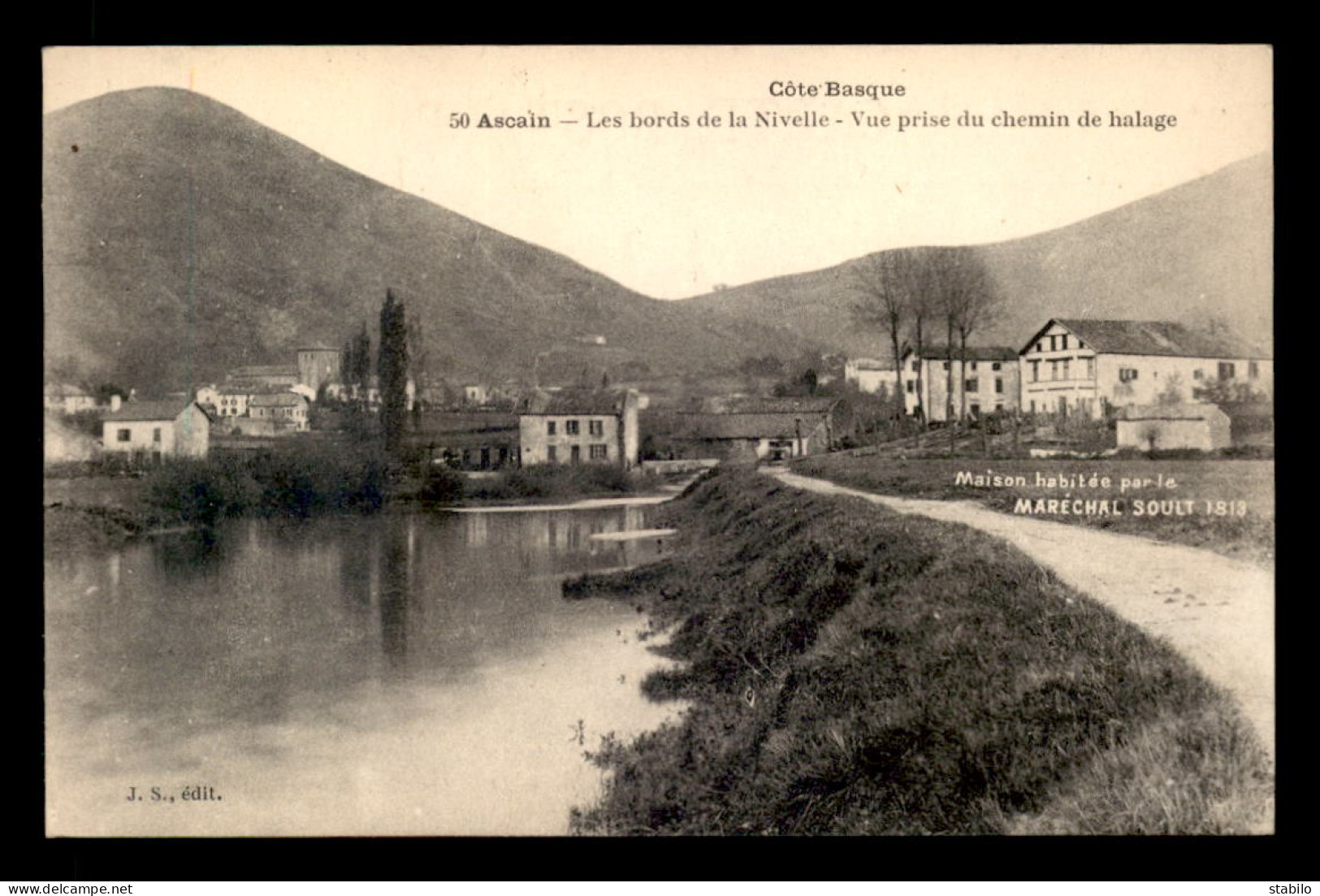 64 - ASCAIN - BORDS DE LA NIVELLE - CHEMIN DE HALAGE - Ascain