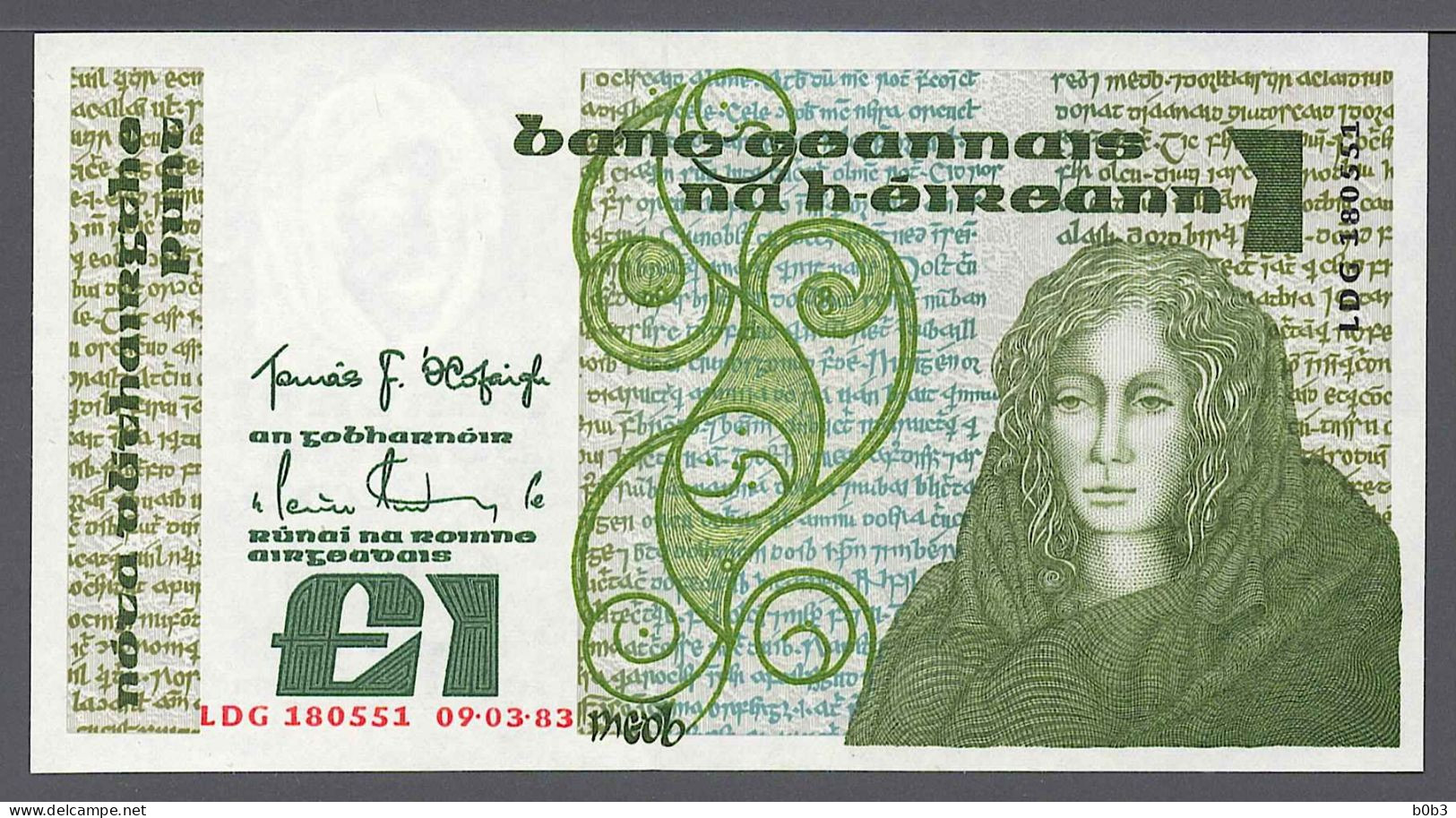 Ireland Irlande Irlanda 1983 1 Pound Pick 70c3 +aUNC - Irlanda