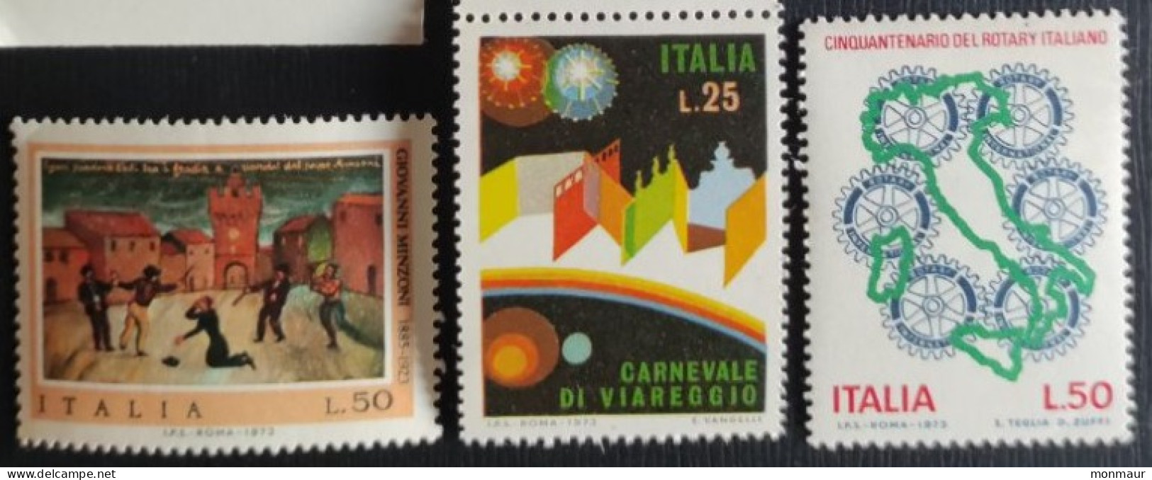 ITALIA 1973  MINZONI-CARNEVALE DI VIAREGGIO-ROTARY ITALIANO - 1971-80: Mint/hinged