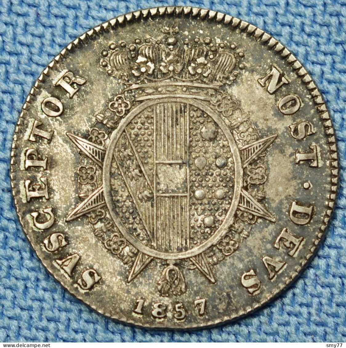 Toscana / Tuscany • 1/2 Paolo  1857  ► R ◄ Leopoldo II • In Very High Grade • Silver 917‰ • Italy / Italie • [24-419] - Lehnsgeld