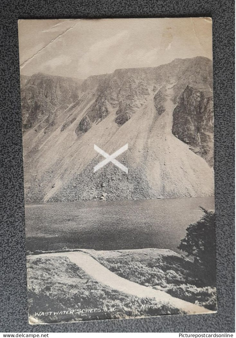 WASTWATER SCREES BY MAYSON KESWICK OLD B/W POSTCARD CUMBRIA - Altri & Non Classificati