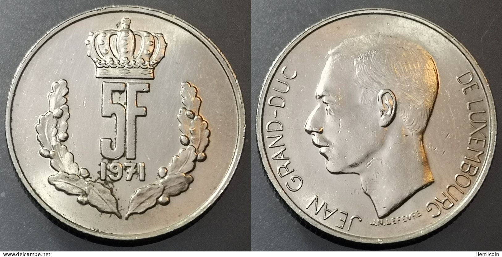 Monnaie Luxembourg - 1971 - 5 Francs Jean - Luxemburg