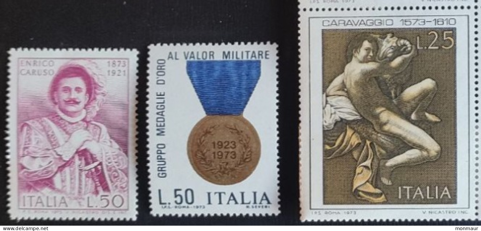 ITALIA 1973  CARUSO-MEDAGLIE D'ORO-CARAVAGGIO - 1971-80: Nieuw/plakker