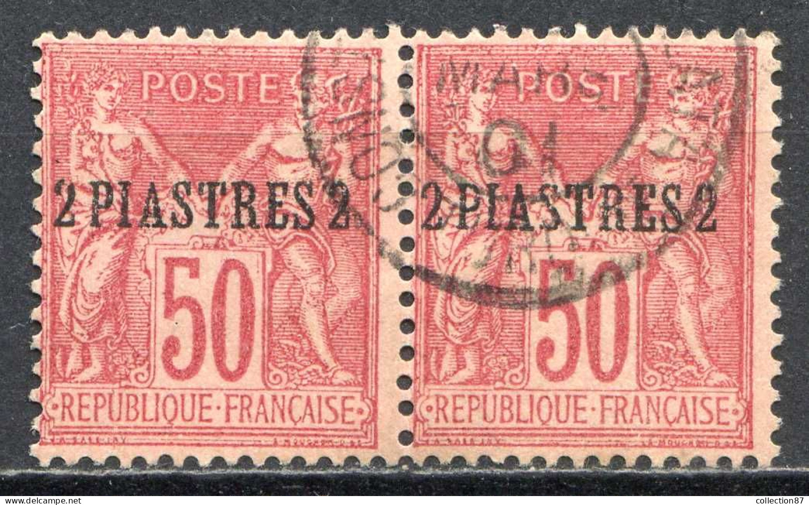 REF 087 > LEVANT < N° 5 Ø En Paire < Oblitéré Cachet Partiel Constantinople < Ø Used - Gebraucht