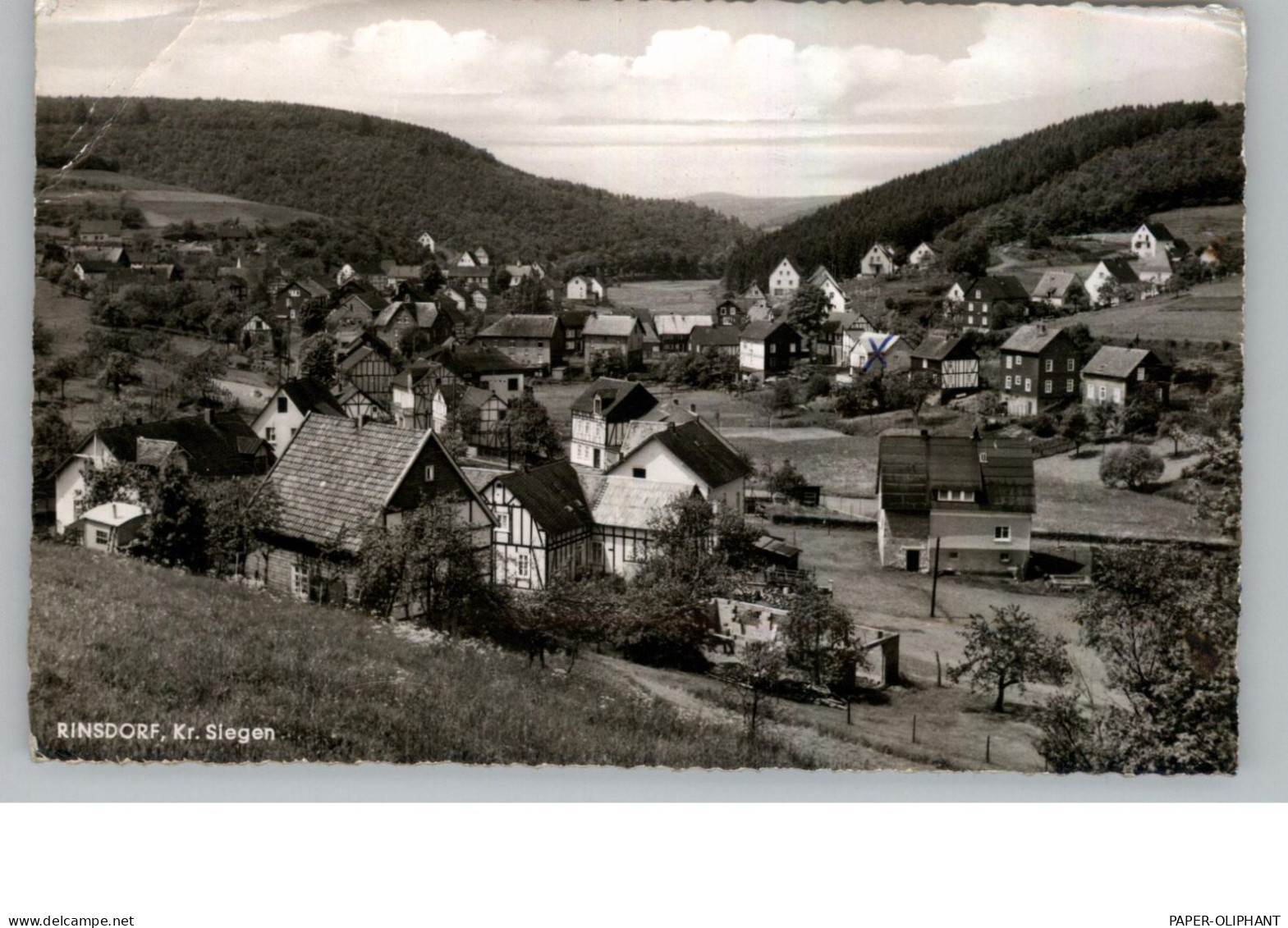 5901 WILNSDORF - RINSDORF, Blick über Den Ort, 1963, Druckstelle - Siegen