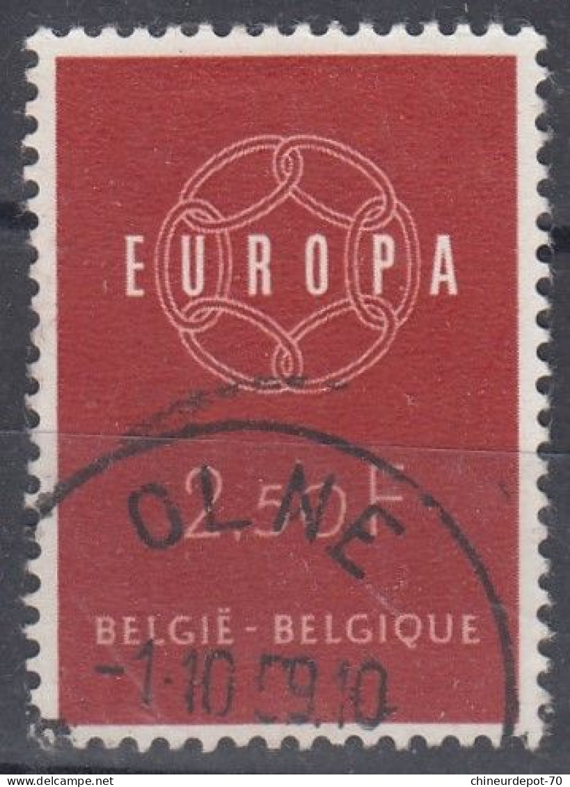 1959 Europa Cachet Olne - Gebruikt