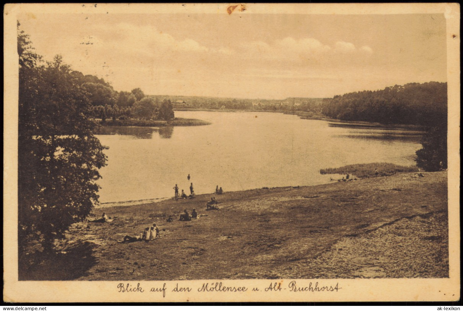 Ansichtskarte Altbuchhorst-Grünheide (Mark) Strand Am Möllensee 1934 - Grünheide