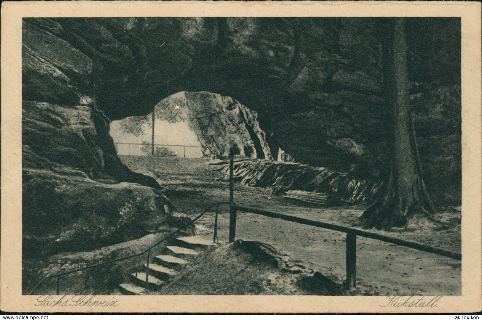 Ansichtskarte Kirnitzschtal-Sebnitz Kuhstall Sächsische Schweiz 1920 - Kirnitzschtal