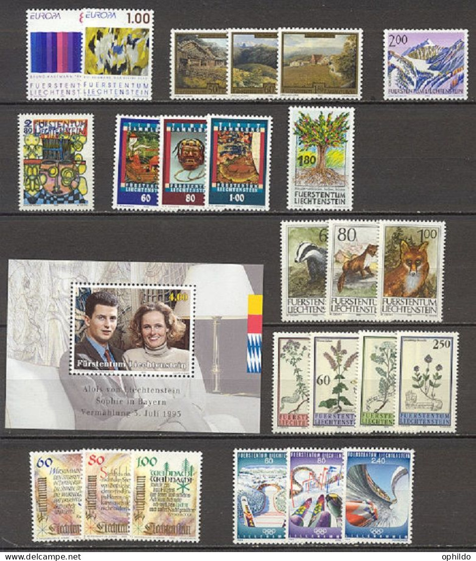 Liechtenstein  Année Complète 1993  * *  TB   - Annate Complete