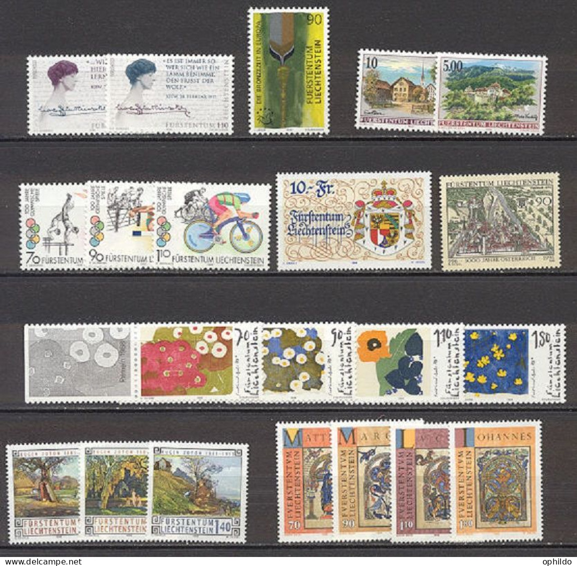 Liechtenstein  Année Complète 1996  * *  TB   - Annate Complete