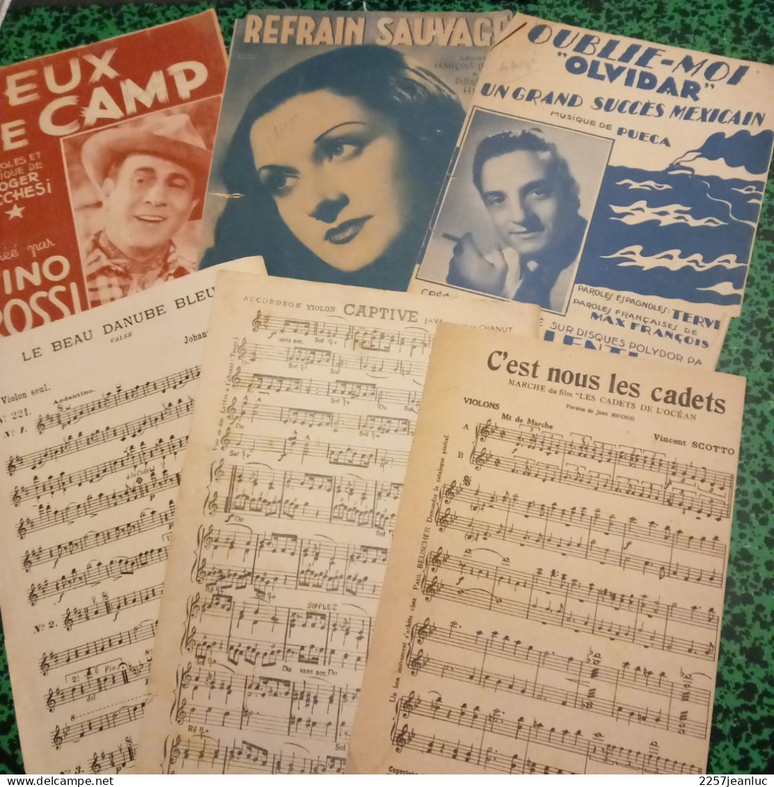 Lot De 6 Partitions  Musicales Anciennes * Tino Rossi  Ect... Des Années 30 à 1945 - Partitions Musicales Anciennes