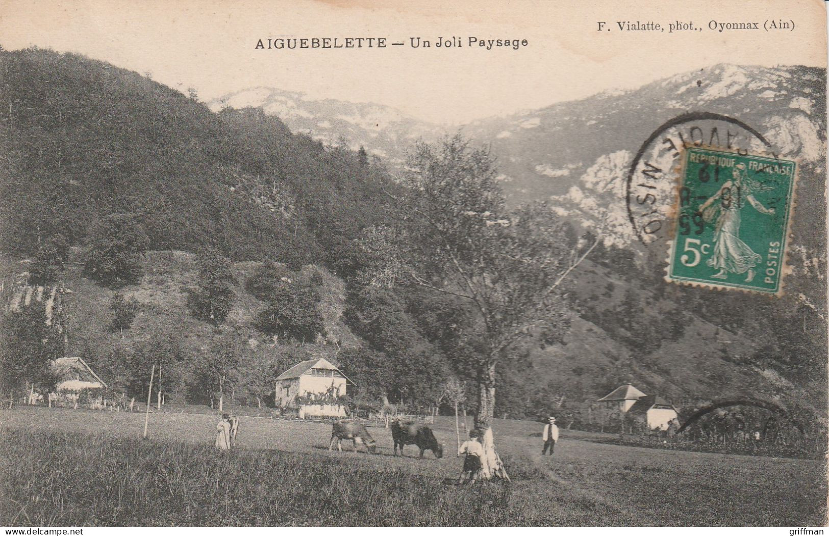 AIGUEBELETTE UN JOLI PAYSAGE 1912 TBE - Aiguebelle
