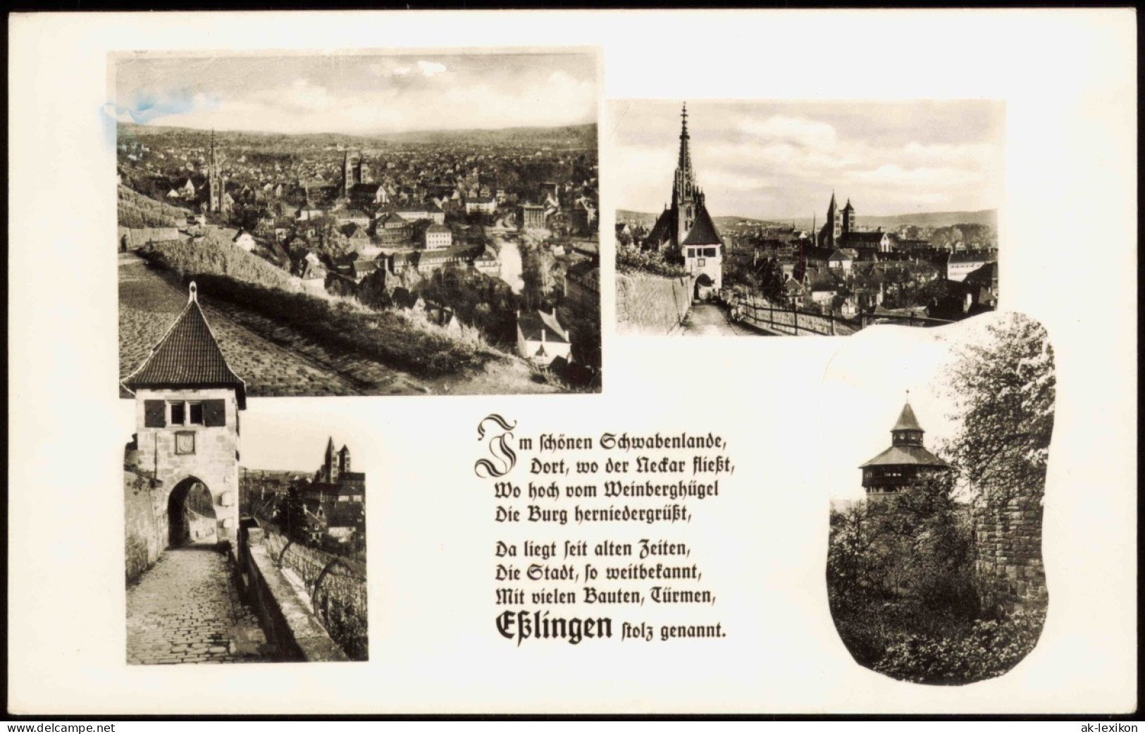 Ansichtskarte Esslingen Mehrbildkarte Mit Ortsansichten 1960 - Esslingen