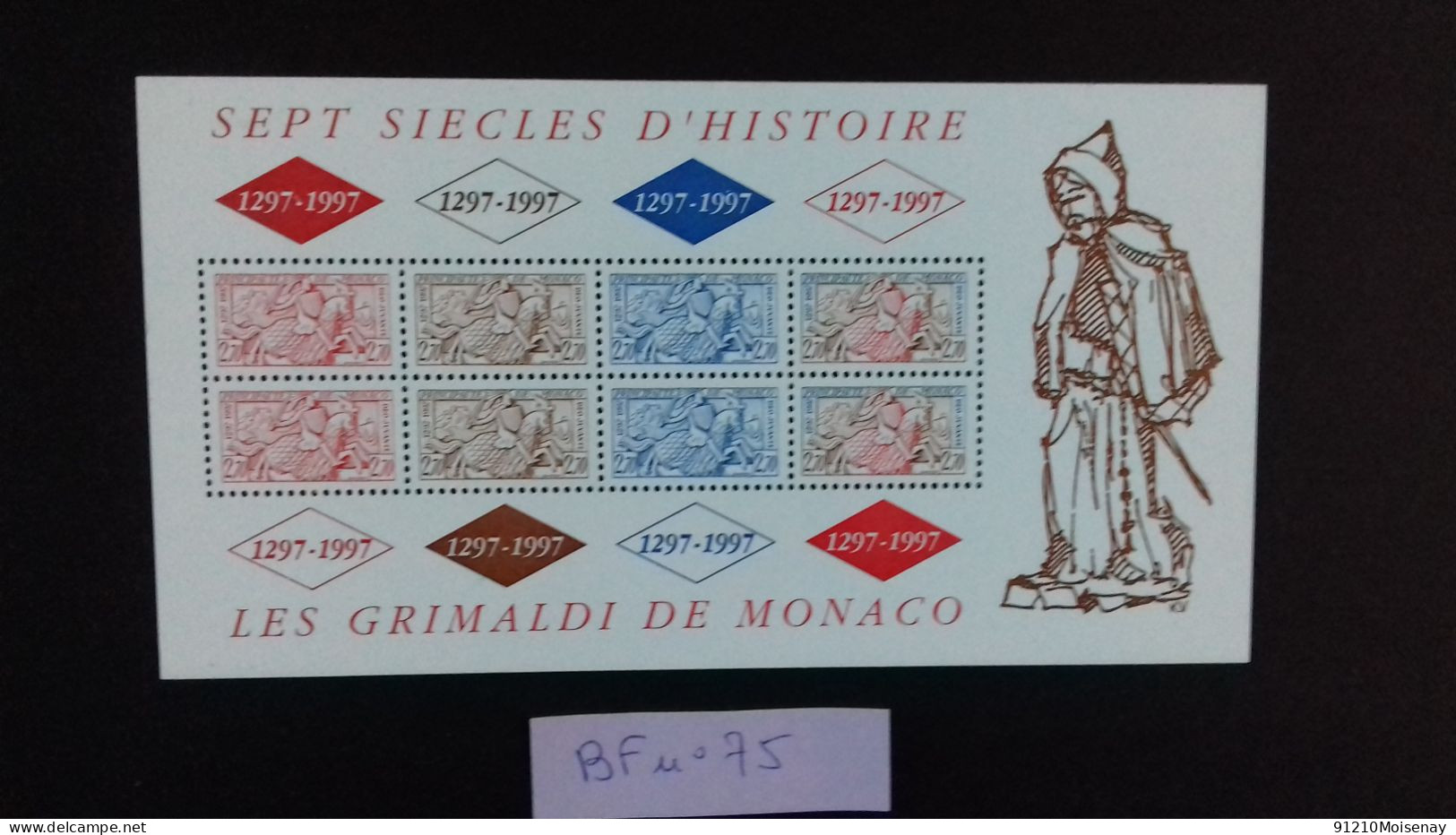 MONACO BLOC    FEUILLET  N°75** - Blocs