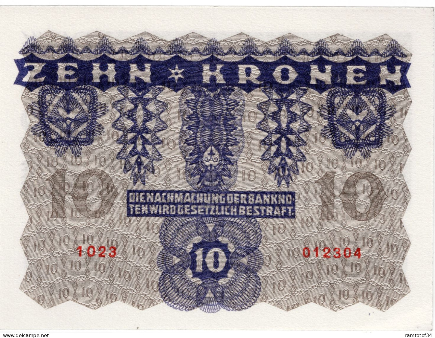 AUTRICHE - 10 Kronen 1922 - Austria