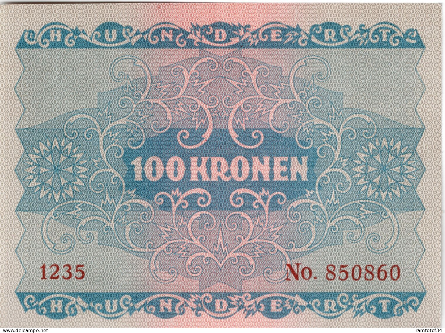 AUTRICHE - 100 Kronen 1922 - Oesterreich