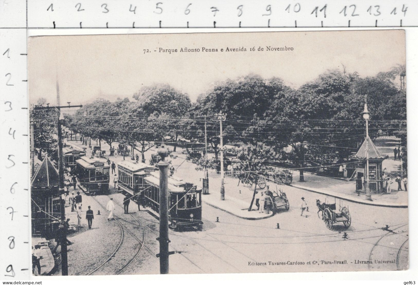 Belém - Parque Alfonso Penna E Avenida 16 De Novembro - Tram / Tramway / Trolley Car / Tramcar / Streetcar - Belém